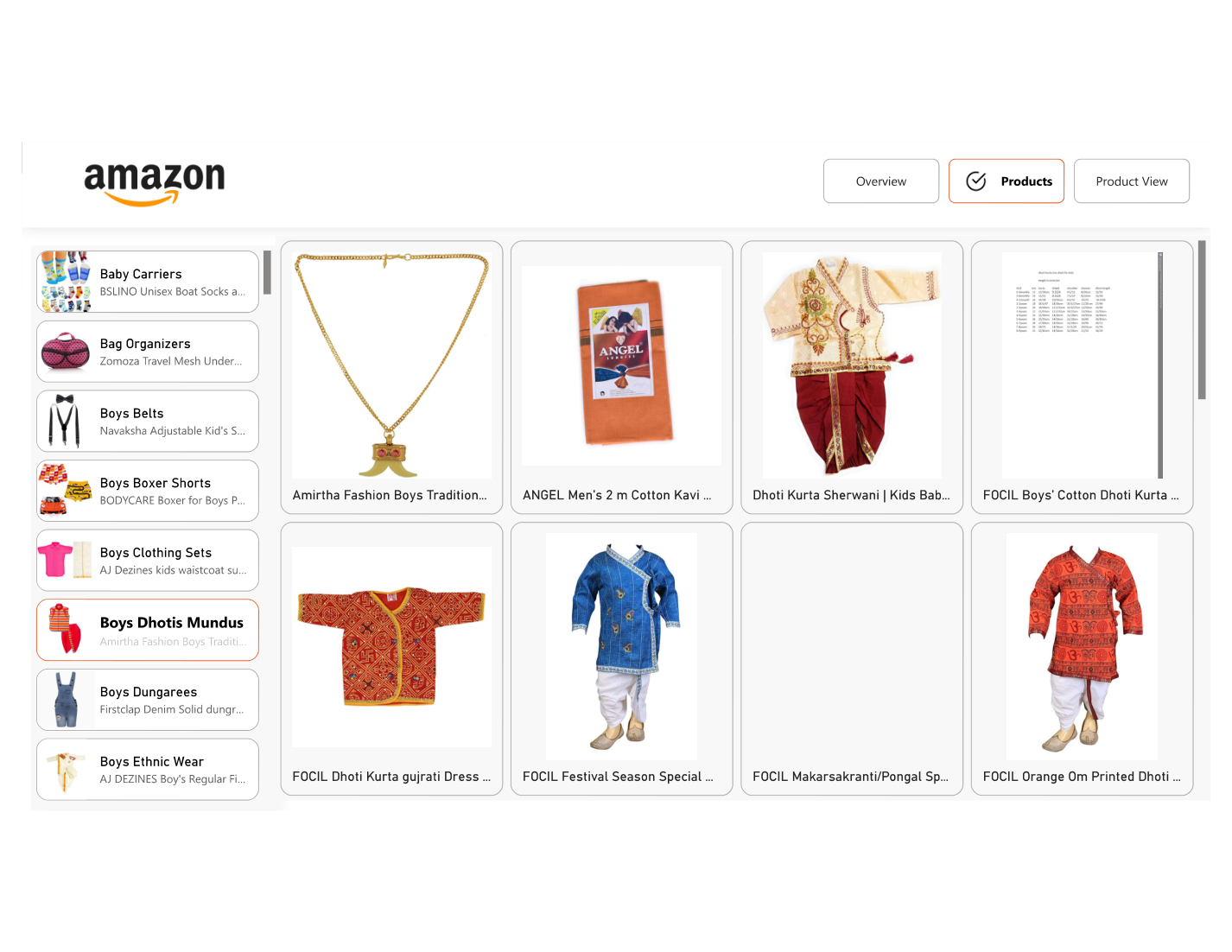 Product Gallery page